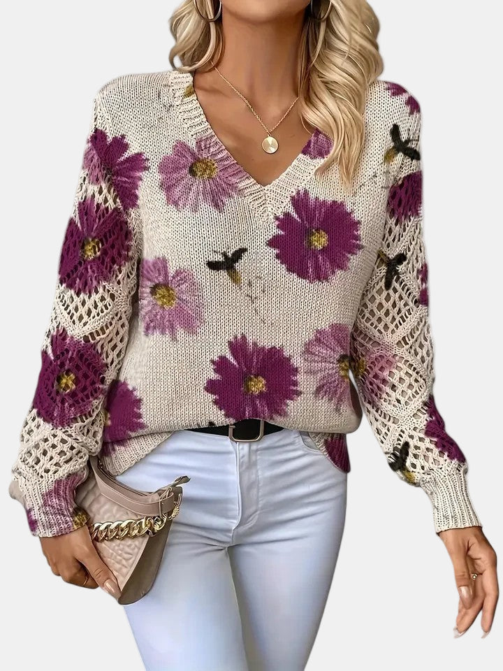 Allison™ women's relaxed-fit sweater in neutral tones, soft breathable knit for effortless layering