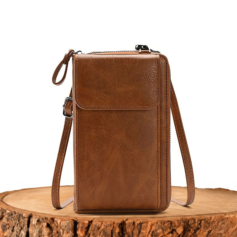 Ann - Vegan Leather Crossbody Wallet Bag - Wavlynn