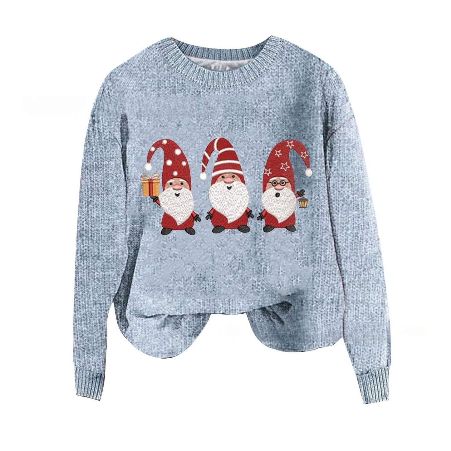 Festive Christmas crewneck sweatshirt in holiday colors, cozy relaxed fit with seasonal graphic print
