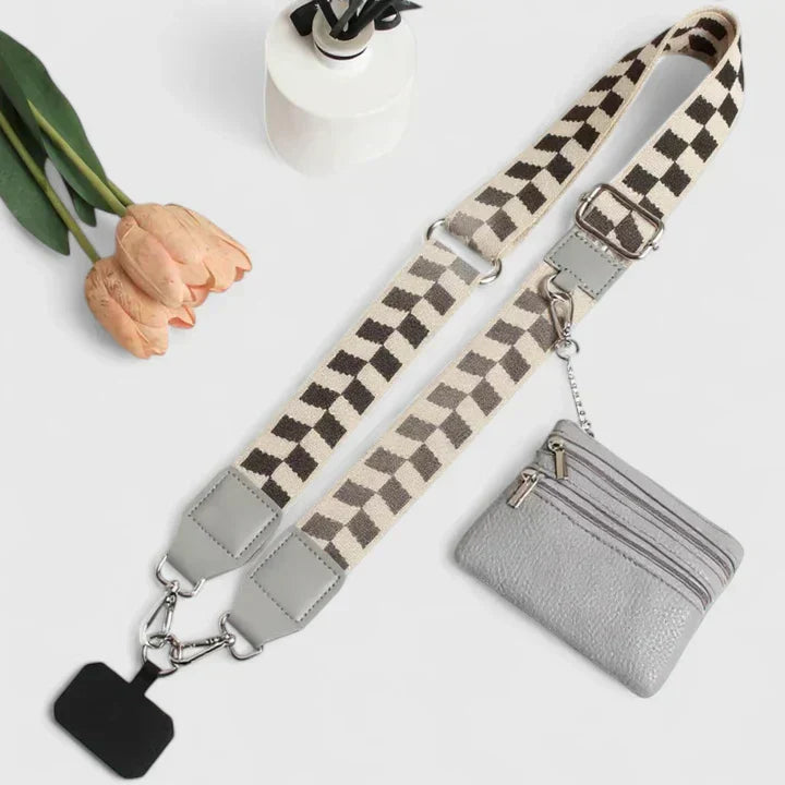Delyora elegant phone holder bag adjustable strap compact pocket stylish travel accessory
