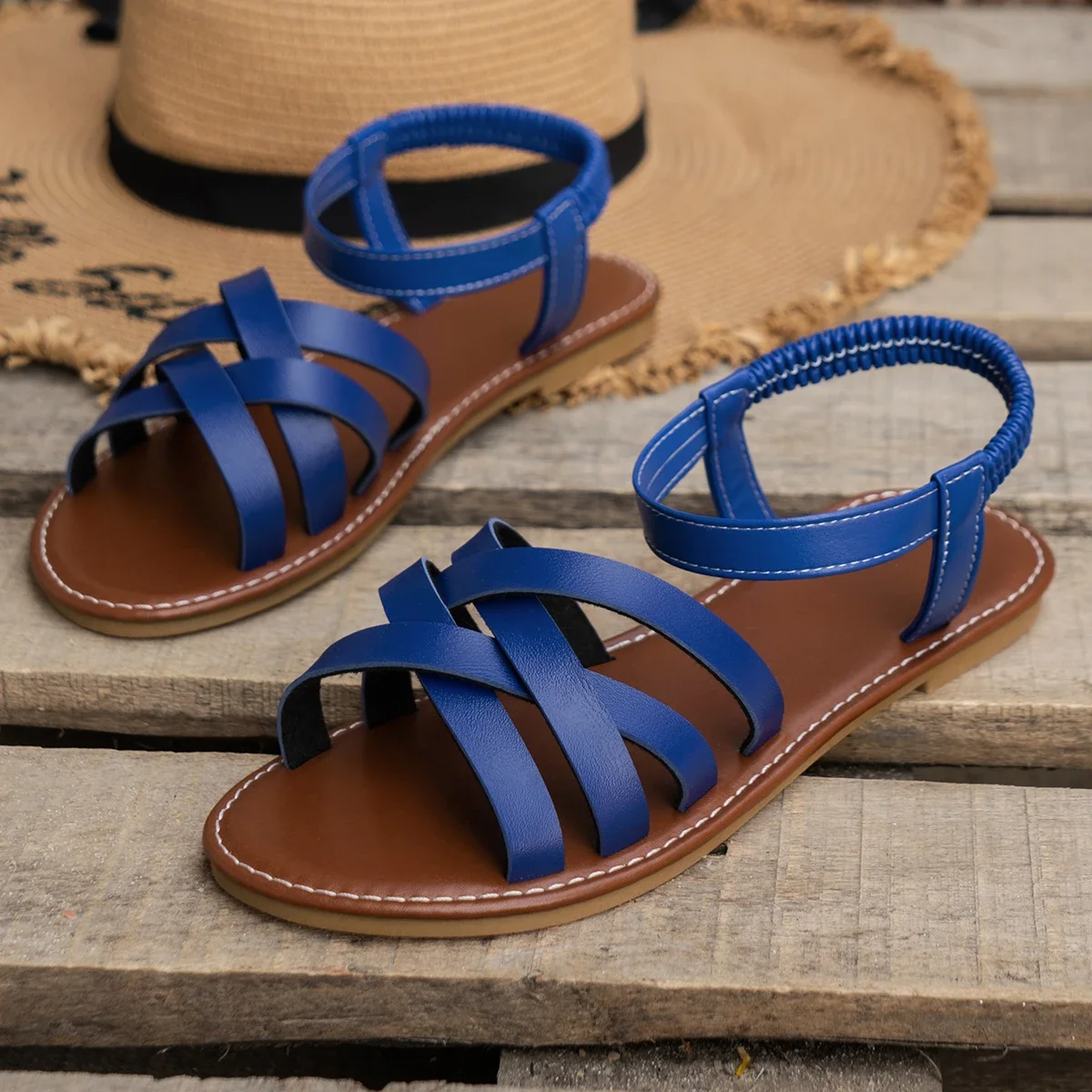 Women's orthopedic adjustable sandals in neutral tones with cushioned insole and supportive arch design