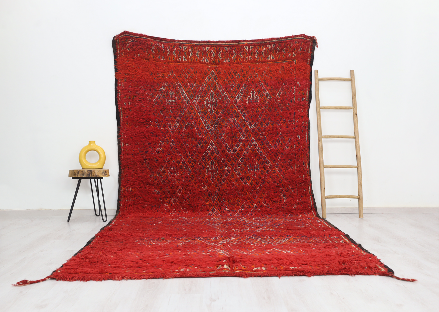 Azenzar Vintage Moroccan Rug 6'5" x 12'0" - Wavlynn