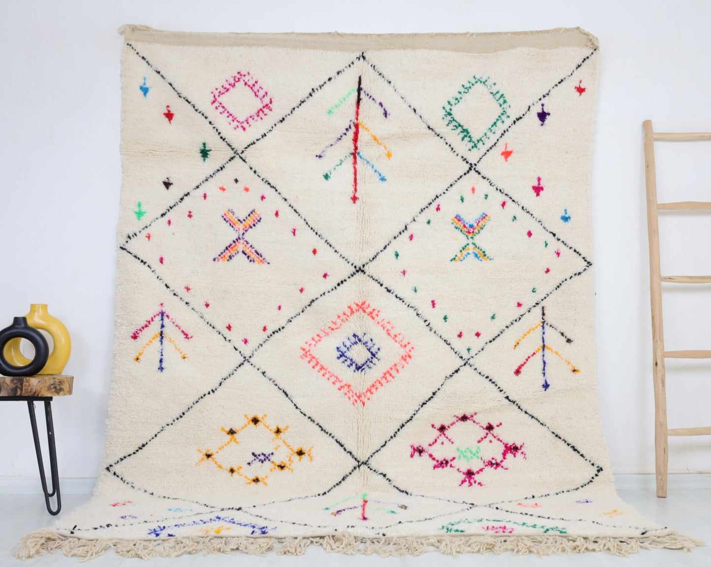 Baiya Beni Ourain Rug 6'3" x 8'0" - Wavlynn