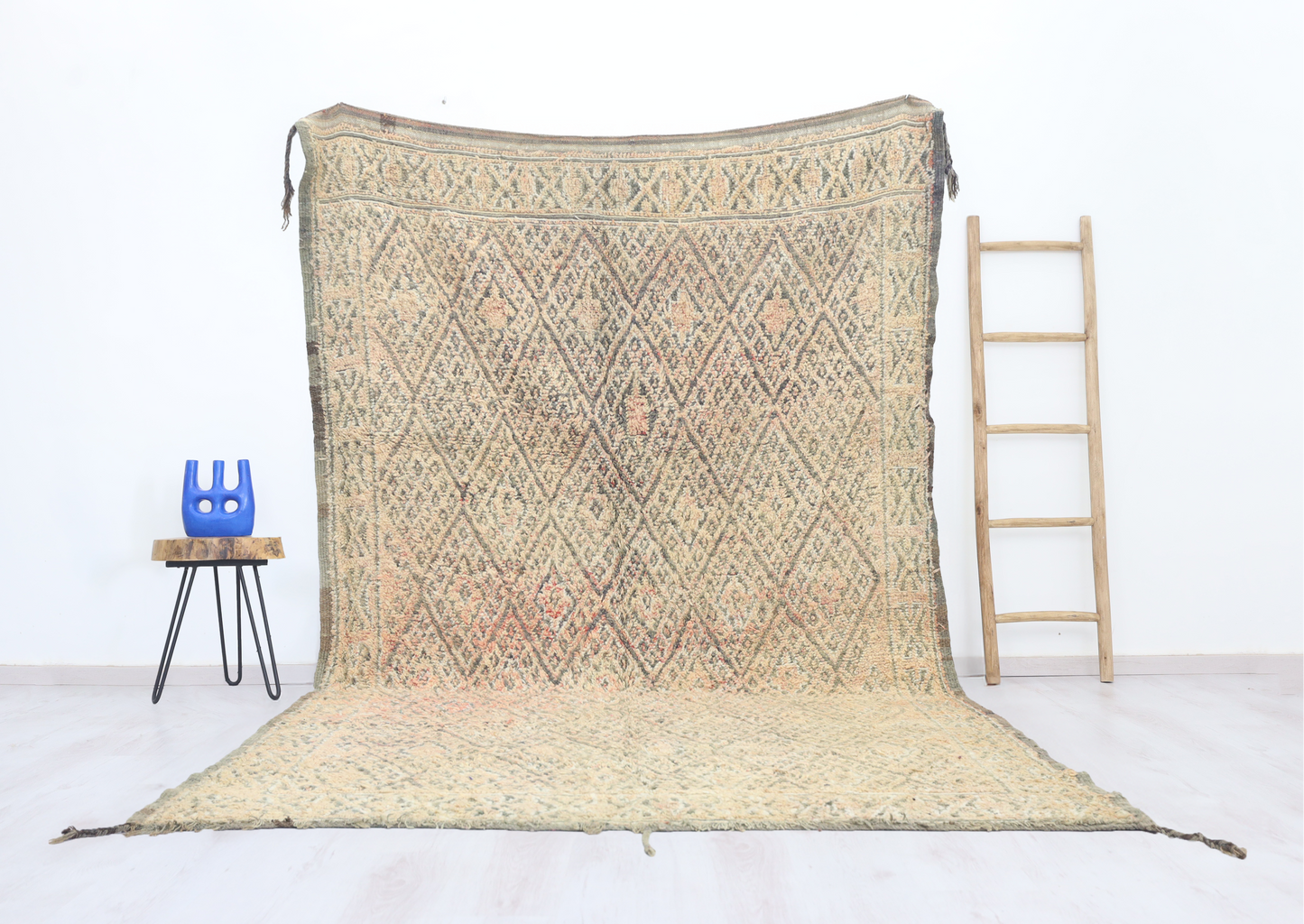 Aderfan Vintage Moroccan Rug 6'7" x11'0" - Wavlynn