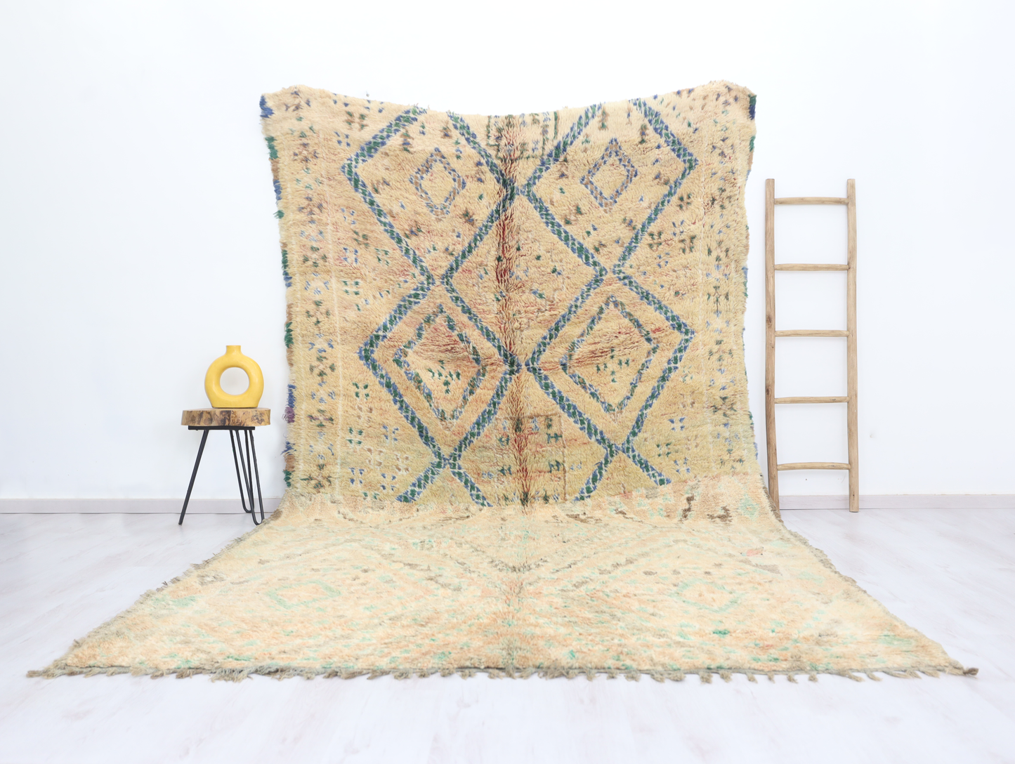 Hizal Vintage Moroccan Rug 6'6" x12'1" - Wavlynn