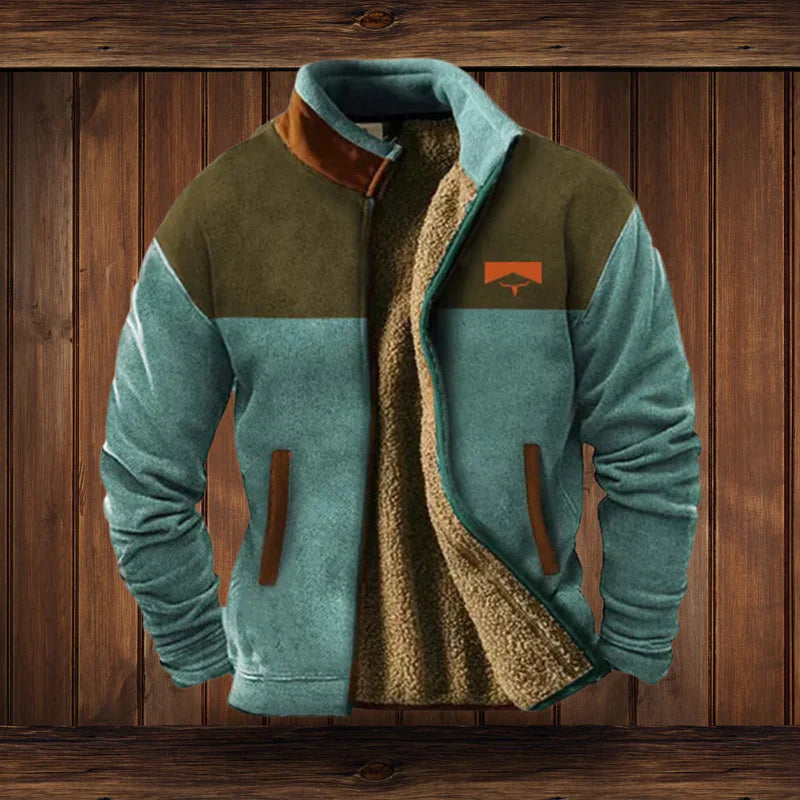 Men's color-block outdoor vest sleeveless rugged style with zip-up front for hiking and camping