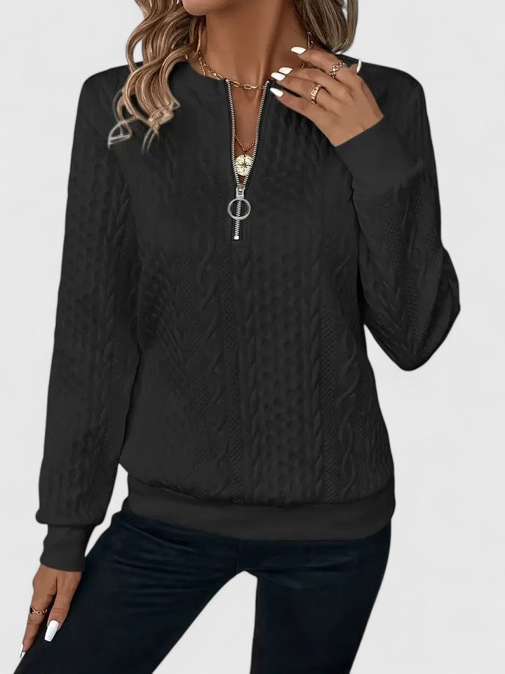 Elise™ sophisticated women's sweater with clean tailored lines and soft luxurious feminine silhouette