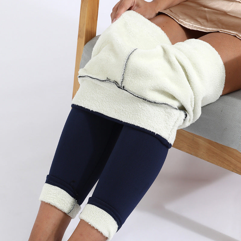 Women's slim fit full-length black stretch knit leggings with smooth supportive fabric for all-day wear