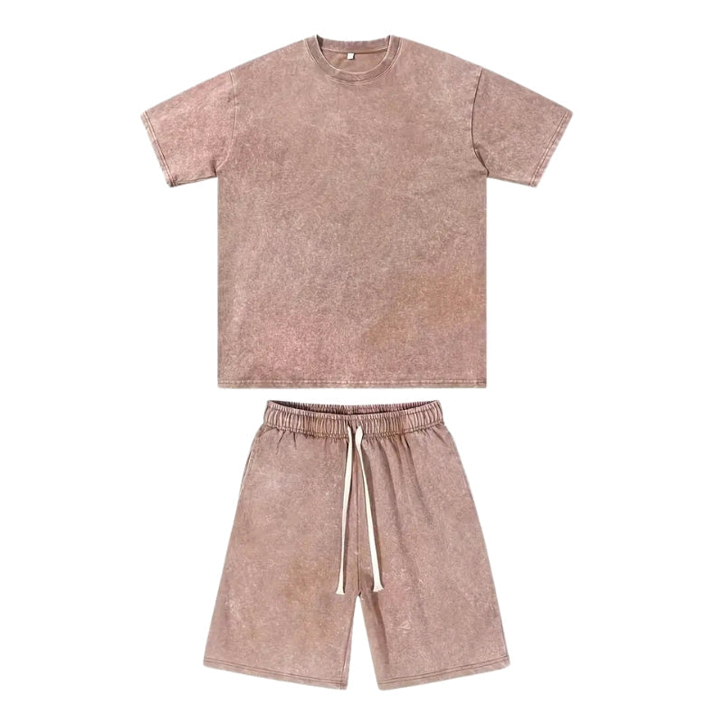 Merik vintage washed cotton two-piece set in oversized fit, lightweight casual matching coord