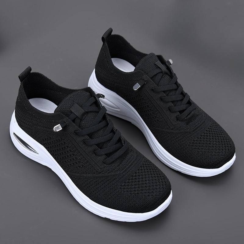 Velra comfort slip-on sneakers in neutral mesh, lightweight platform sole with sock-fit structure