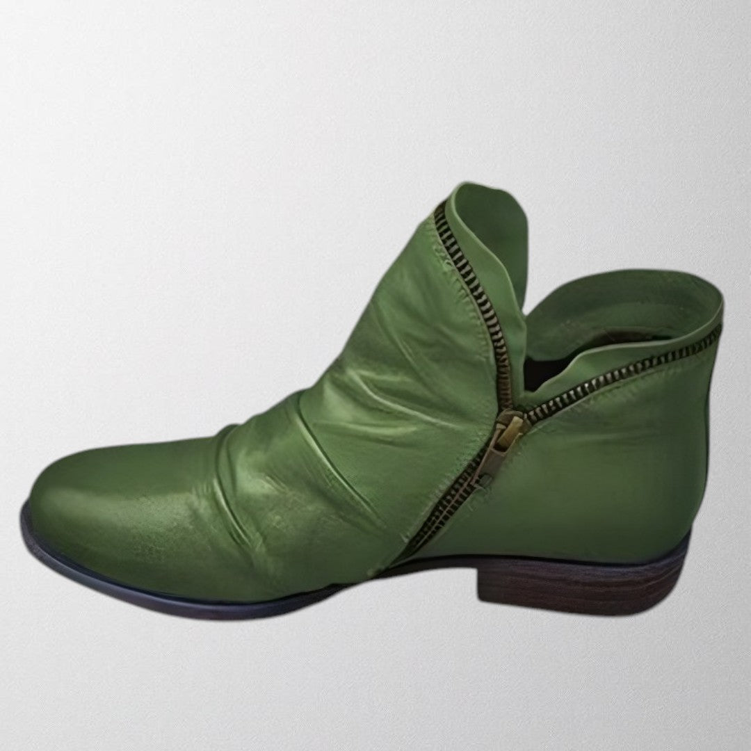 Black comfort ankle boots sleek mid-calf cut with contoured supportive sole for all-day comfort