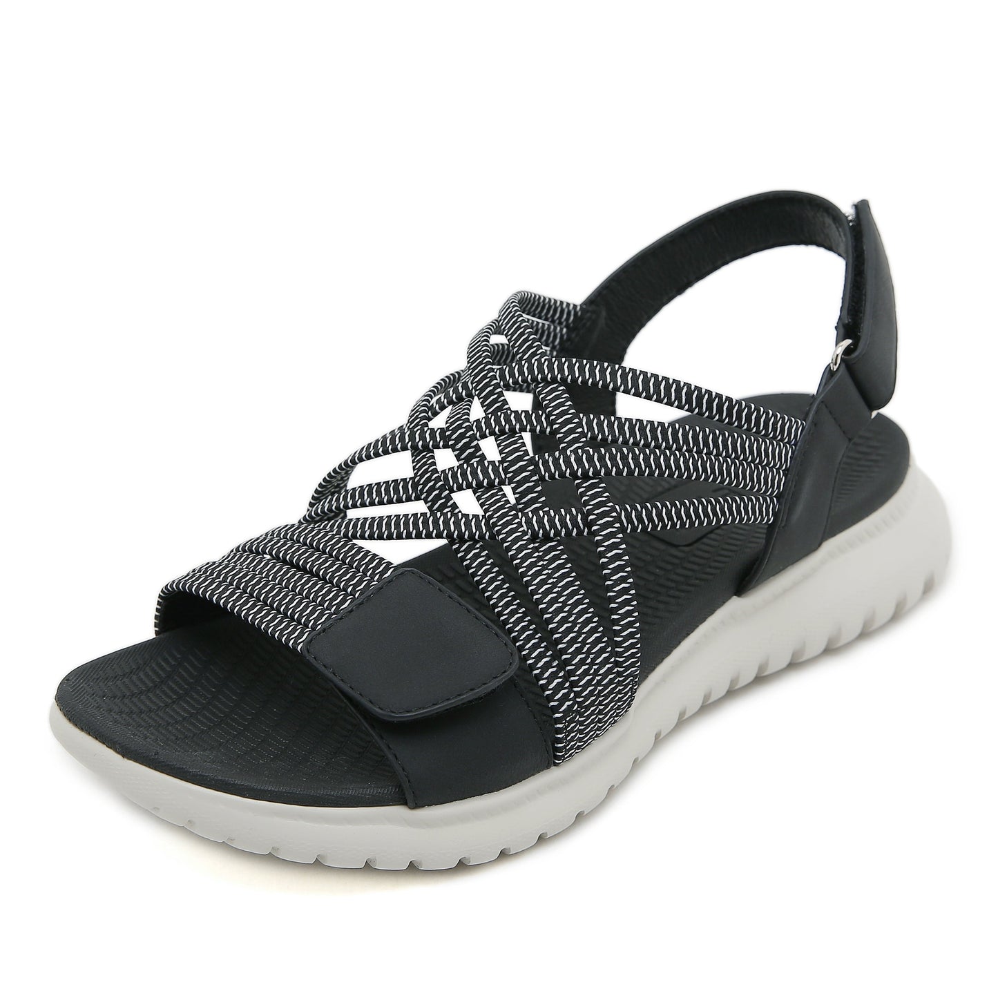 Women's comfort adjustable sandals in neutral tones with supportive footbed and elegant minimalist design