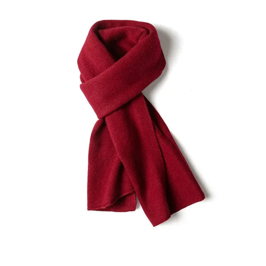 Alia soft cashmere scarf in classic neutral, lightweight minimalist design for versatile cold-weather styling
