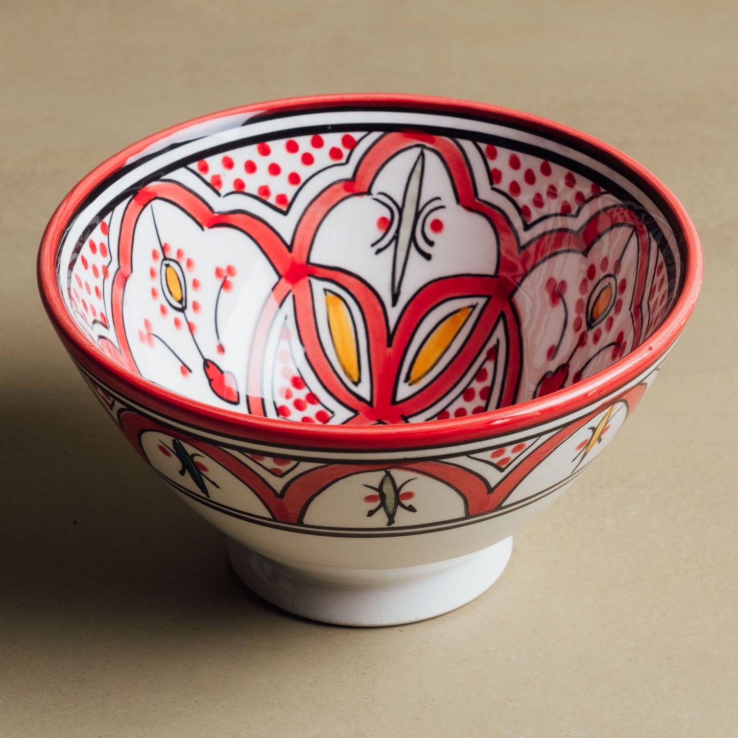 Fez Red Bowl - Moroccan Dinnerware - Wavlynn