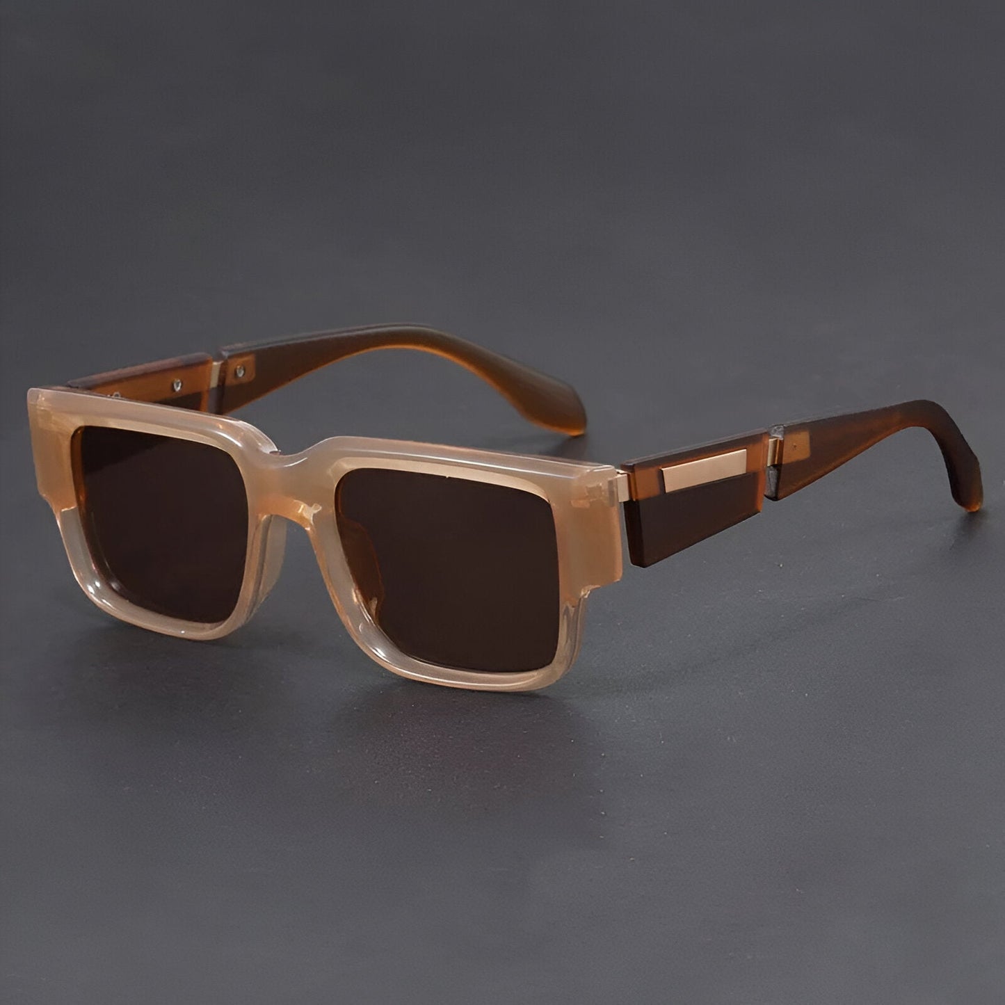 Barron Edge square sunglasses thick bold frame with sleek side panel modern streetwear style