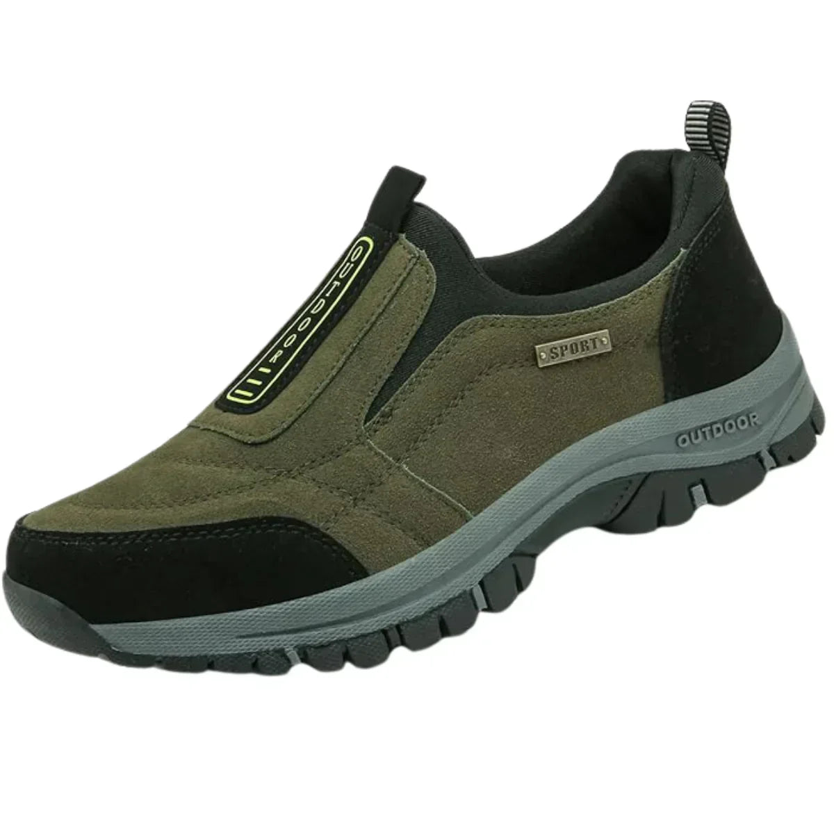 OrthoTrail orthopedic walking shoes for men with arch support, slip-on comfort fit for plantar fasciitis relief