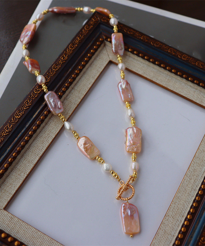Collier Boho avec pendentif en alliage d'argent sterling et perles - Wavlynn