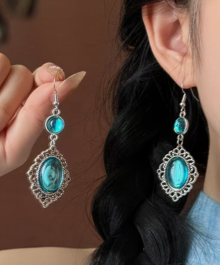 Boucles D'Oreilles Pendantes Creuses En Argent 925 Plaqué Or Rose – Élégantes Et Légères Pour Filles Et Ados (Rose 1480)