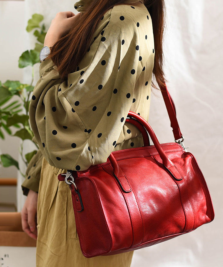 Sac fourre-tout en cuir rouge Γ©lΓ©gant de grande capacitΓ© - Wavlynn
