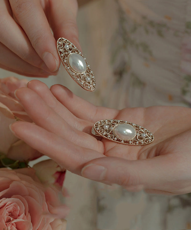 Épingle à cheveux en alliage de soie avec perles creuses DIY - Wavlynn
