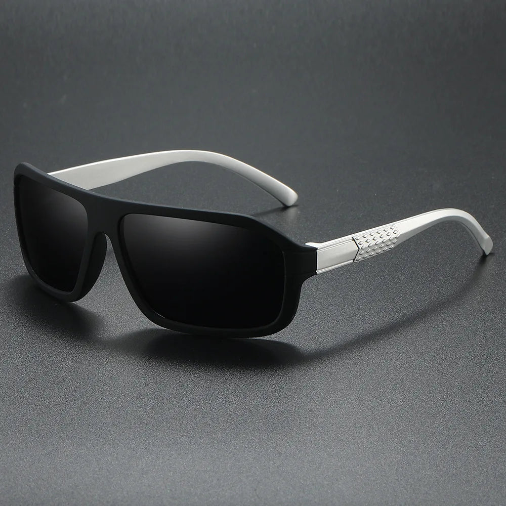 Drayton matte wraparound polarized sunglasses with glare-cutting lenses for active everyday wear