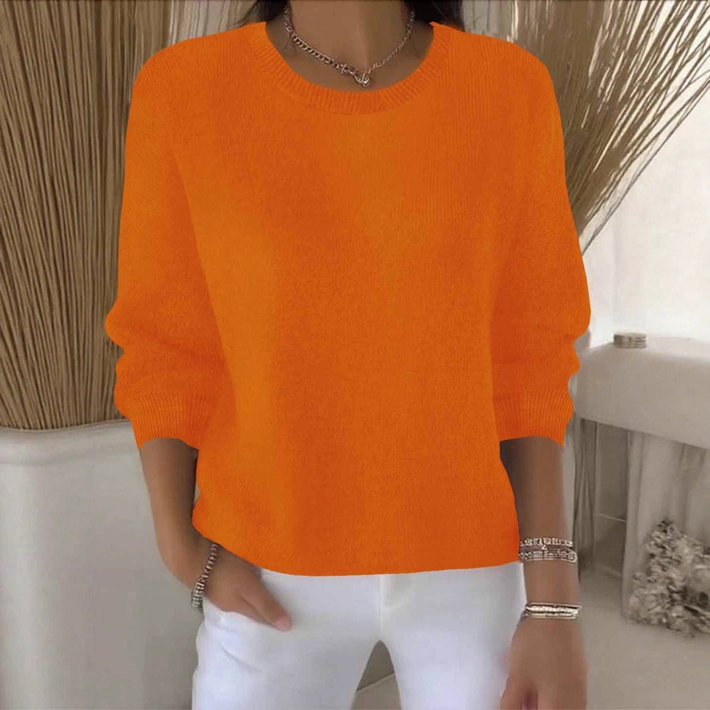 Shaina soft blend sweater relaxed fit cozy lightweight pullover for effortless everyday style