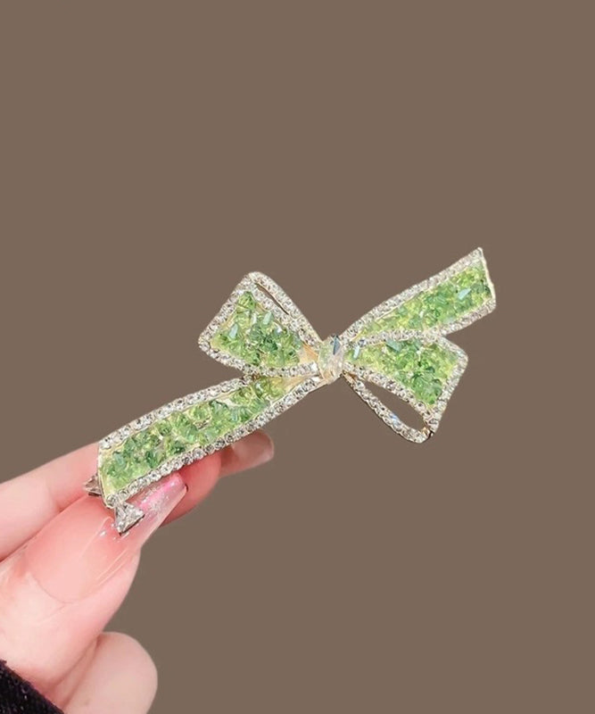Épingle à cheveux tendance en alliage vert avec cristal de zircon - Wavlynn
