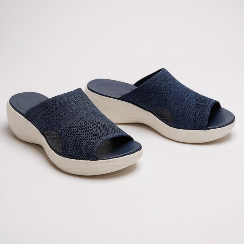 Women's comfort adjustable sandals with contoured cushioning support for all-day comfort and relief