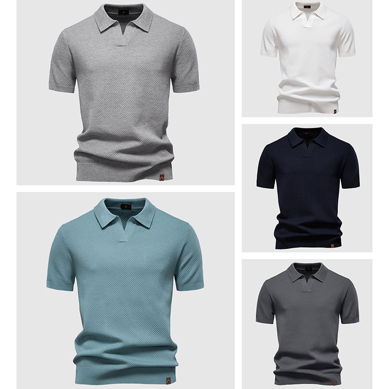 Lorenzo Vitali L'Eleganza di Milano slim-fit polo shirt silky poly-viscose blend breathable fabric