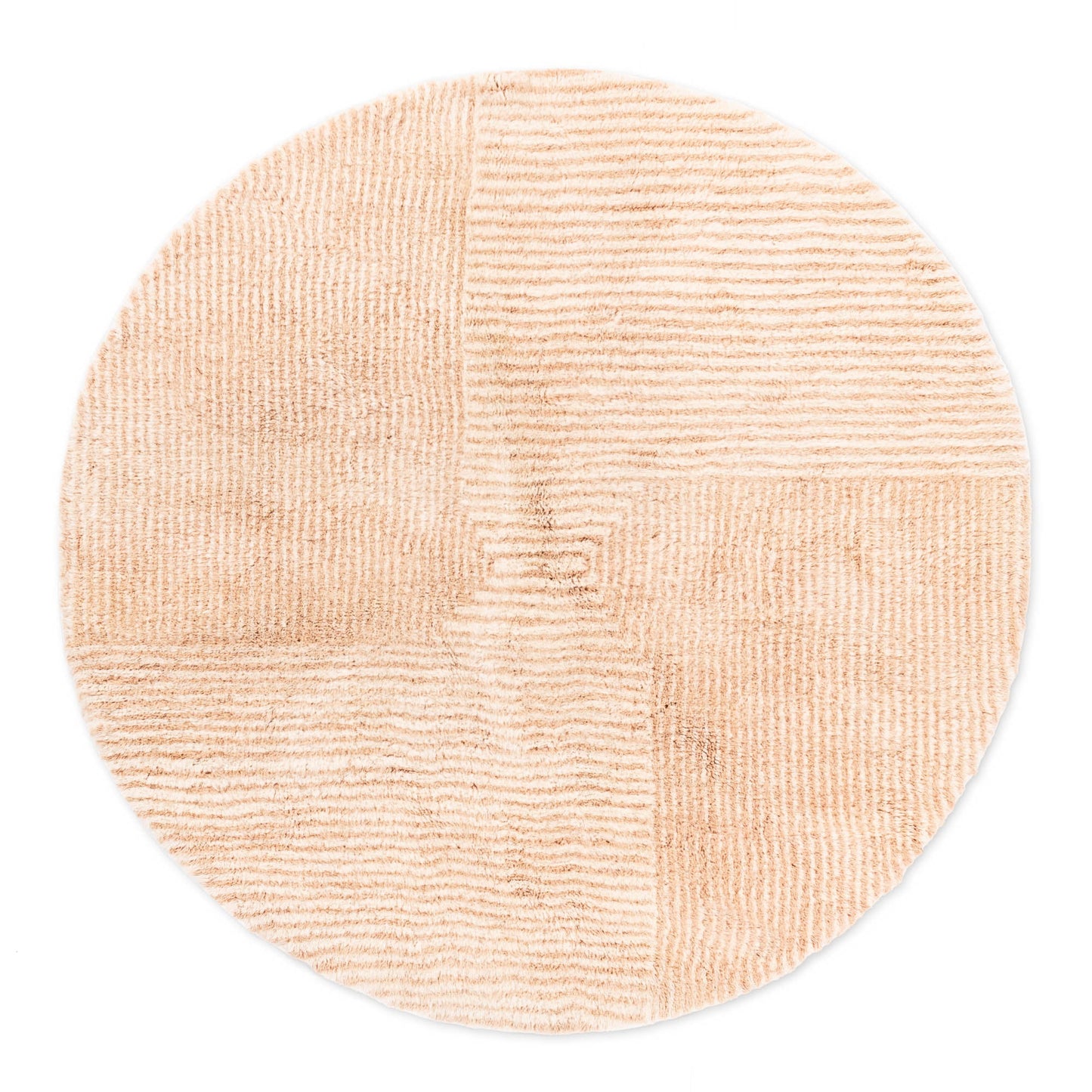 Gravity Center Round - Luxury Shag Moroccan Rug - Wavlynn