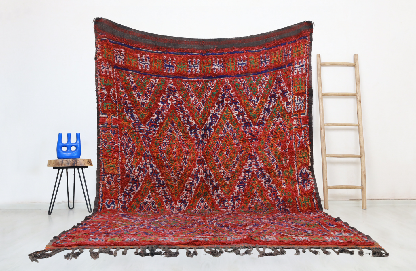 Oussa Vintage Moroccan Rug 6'8" x 11'0" - Wavlynn