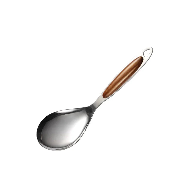 Sylvan stainless steel utensil set with ergonomic heat-resistant handles and mirror-like finish