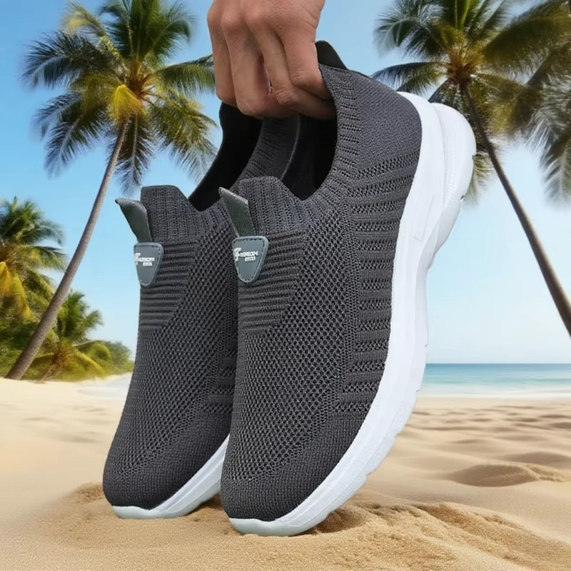 Wavlynn men's lightweight breathable mesh running sneakers, flexible cushioned sole athletic casual shoes