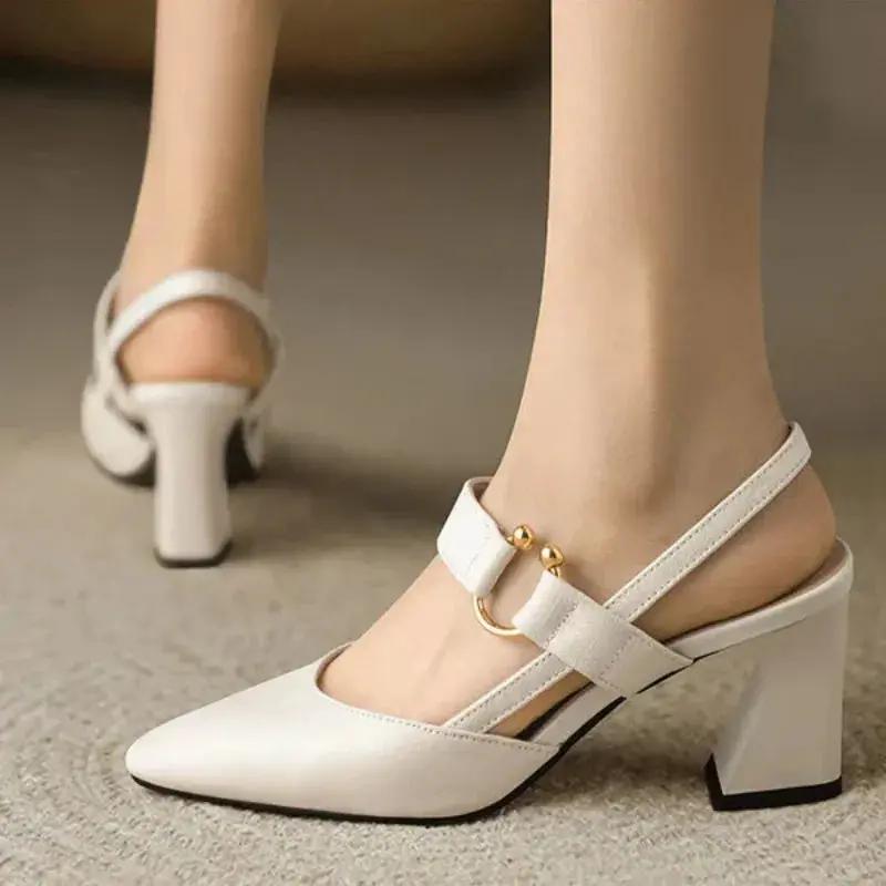Women's supportive heels with wide-heel base, shock-absorbing insole, comfort stability design