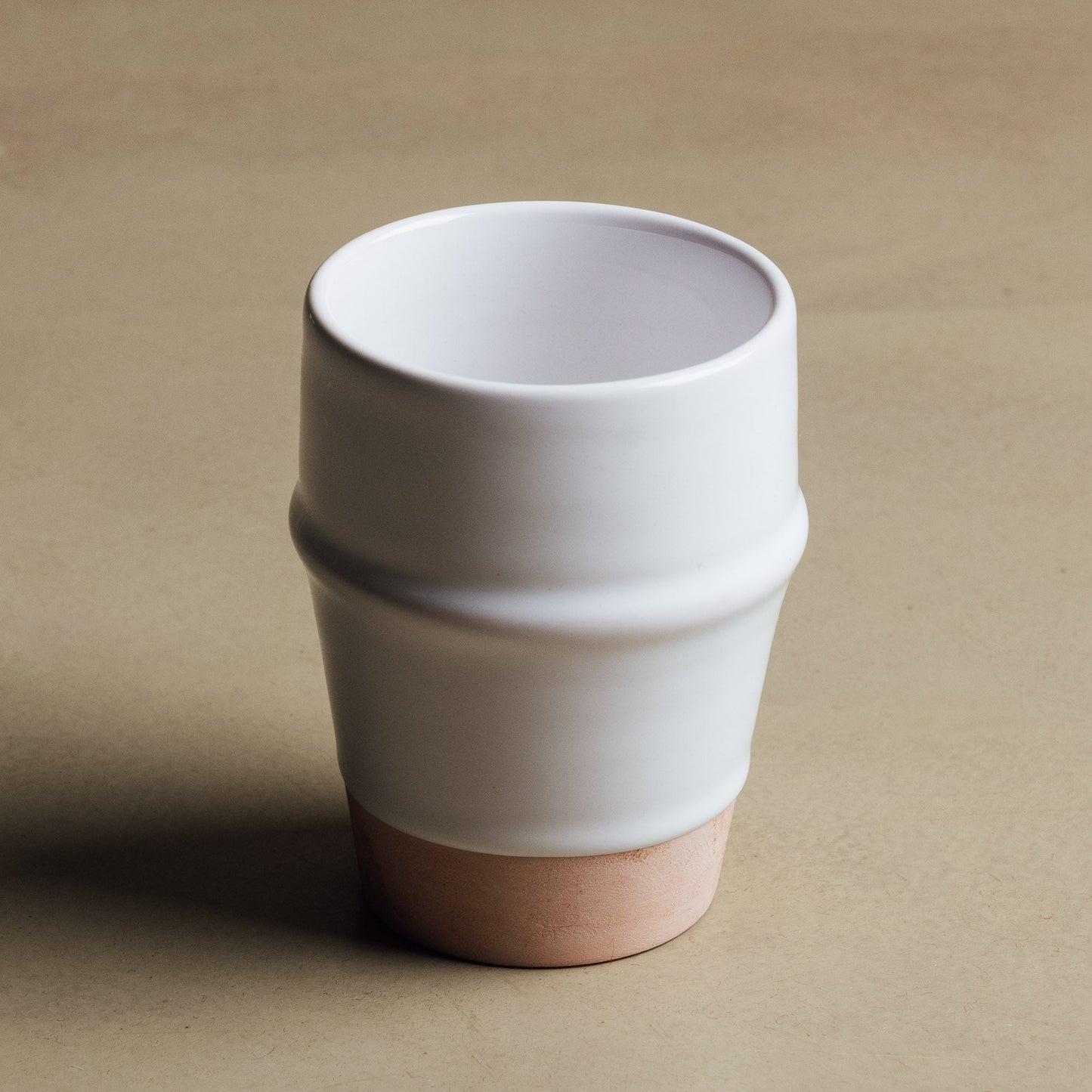 Earth Hues White & Tumbleweed Beldi Cup - Moroccan Dinnerware - Wavlynn