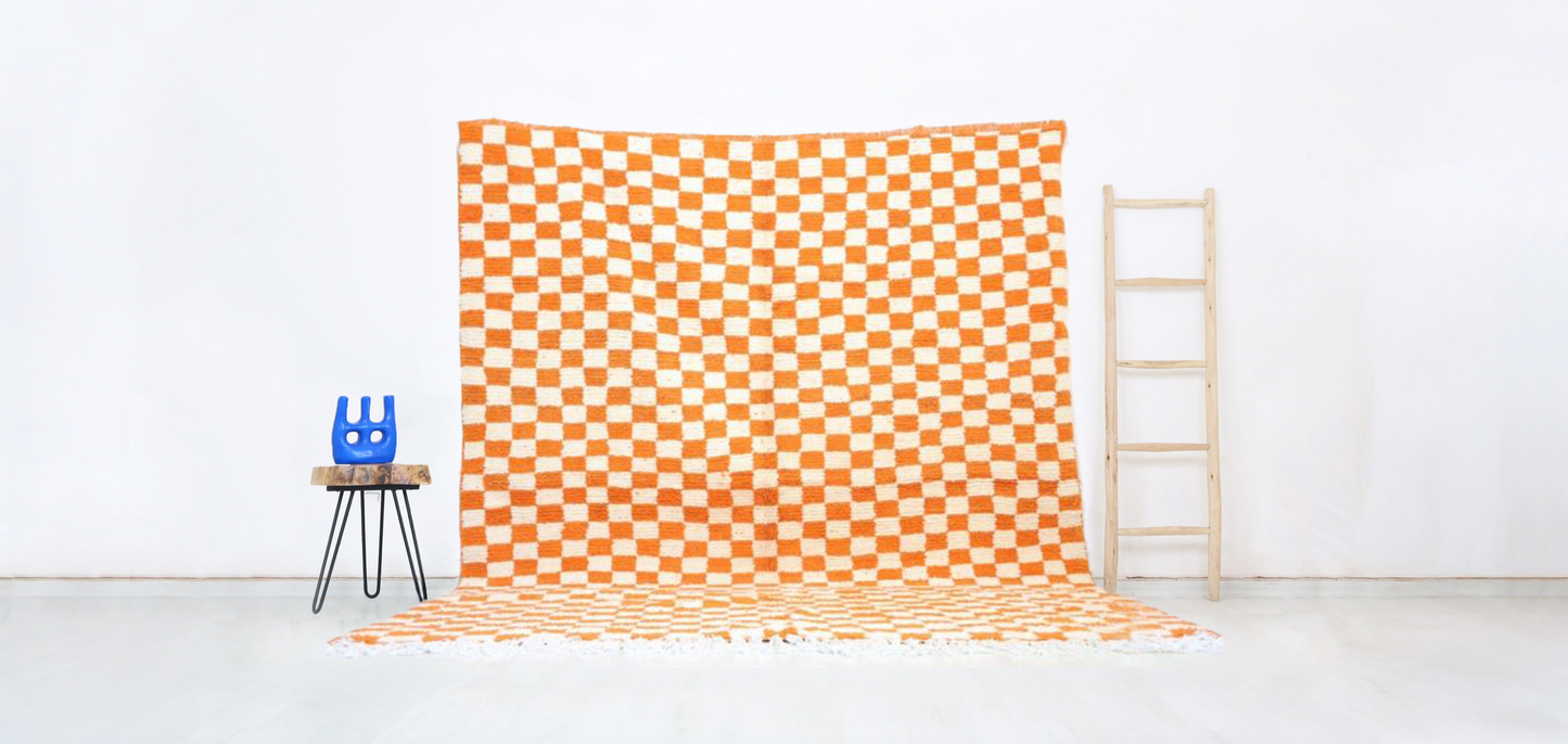 Tafsut Moroccan Checkered Rug 8'3" x 9'8" - Wavlynn