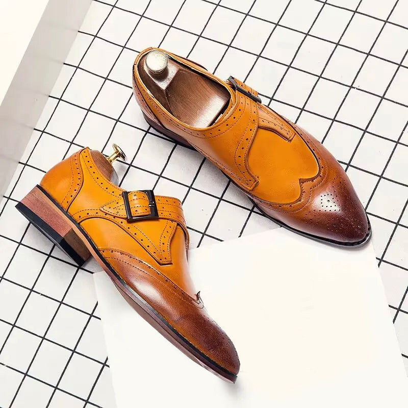 Theodore Willow pointed toe oxford shoes with brogue detailing, sleek dress shoes for modern professionals