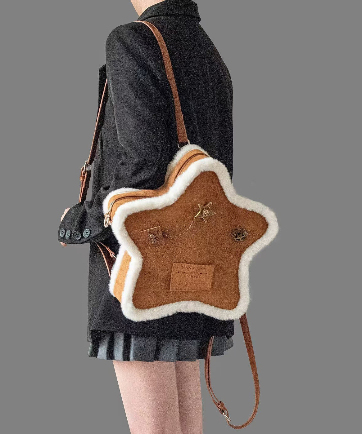 Wavlynn Patchwork Canvas Shoulder Bag With Pink Ruffles - Trendy Chic Accessory
