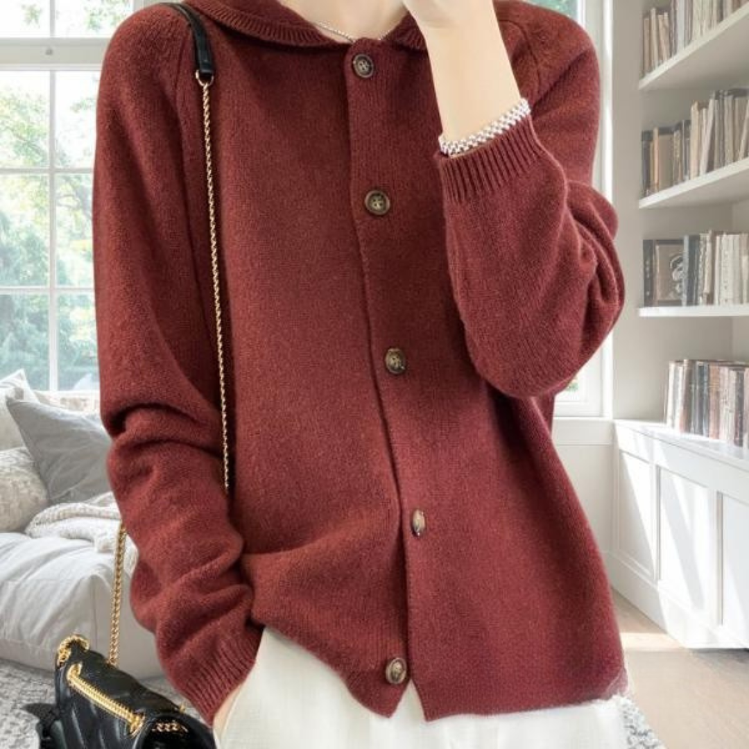 Adaline casual fit cardigan soft cozy layering piece in relaxed flattering silhouette