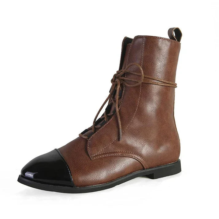 Velka™ brown vintage-inspired ankle boots with classic silhouette and premium craftsmanship