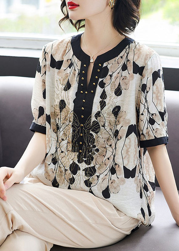 JIAREN Gilet Femme Élégant En Mousseline De Soie - Cardigan Court Col V à Pois Imprimé, Léger Et Doux Pour Été