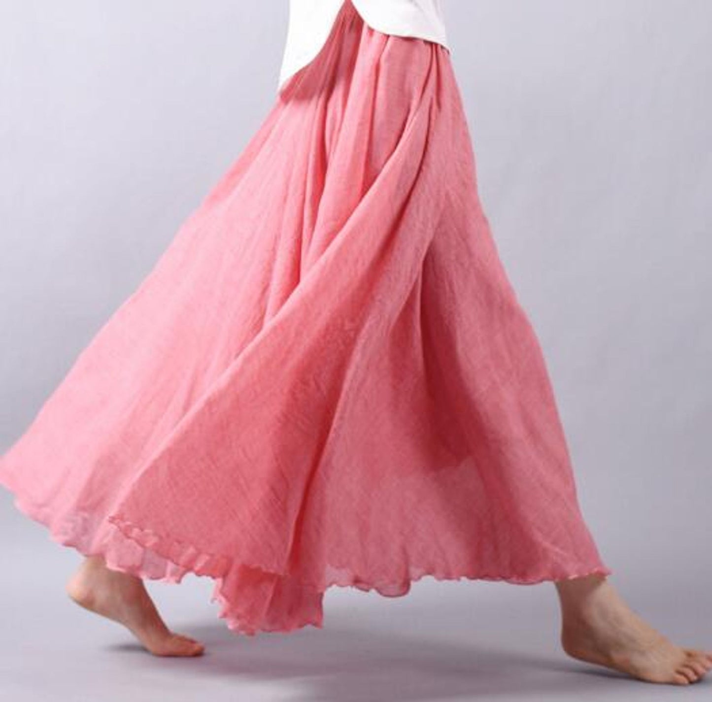 Eliana flowy maxi skirt light summer silhouette elegant relaxed long drape women