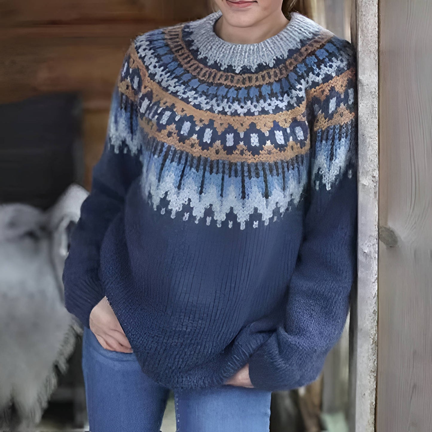 Womens Fair Isle Sweater