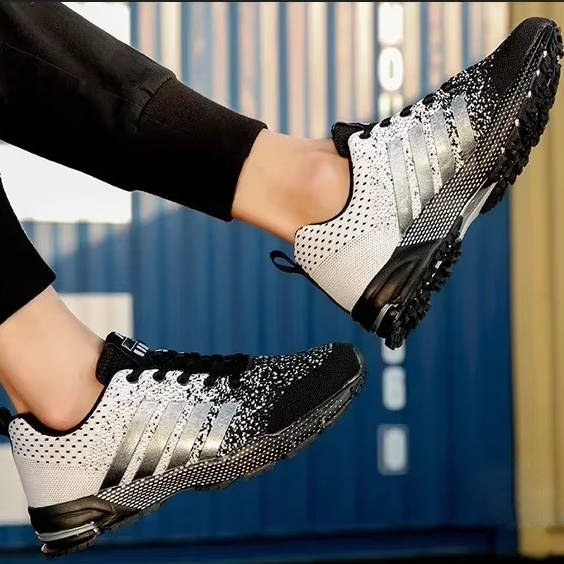 Men's lightweight breathable mesh running shoes cushioned comfort for daily training by Wavlynn