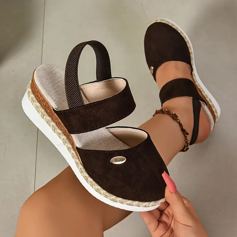 Women's comfort platform sandals with cushioned sole and sleek modern design for all-day support