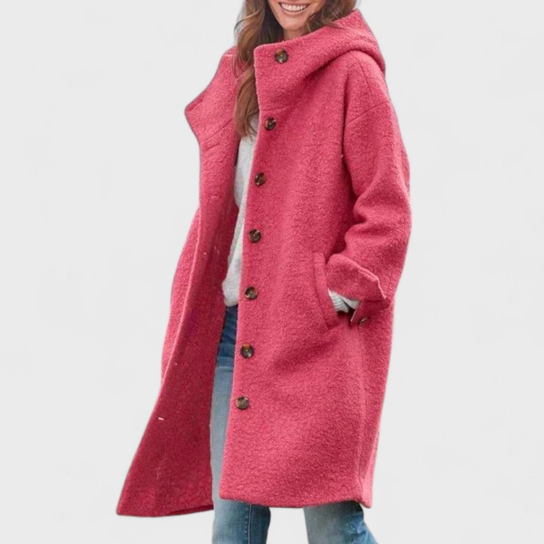 Sleek black city jacket with flattering fit and soft cozy lining for polished everyday wear