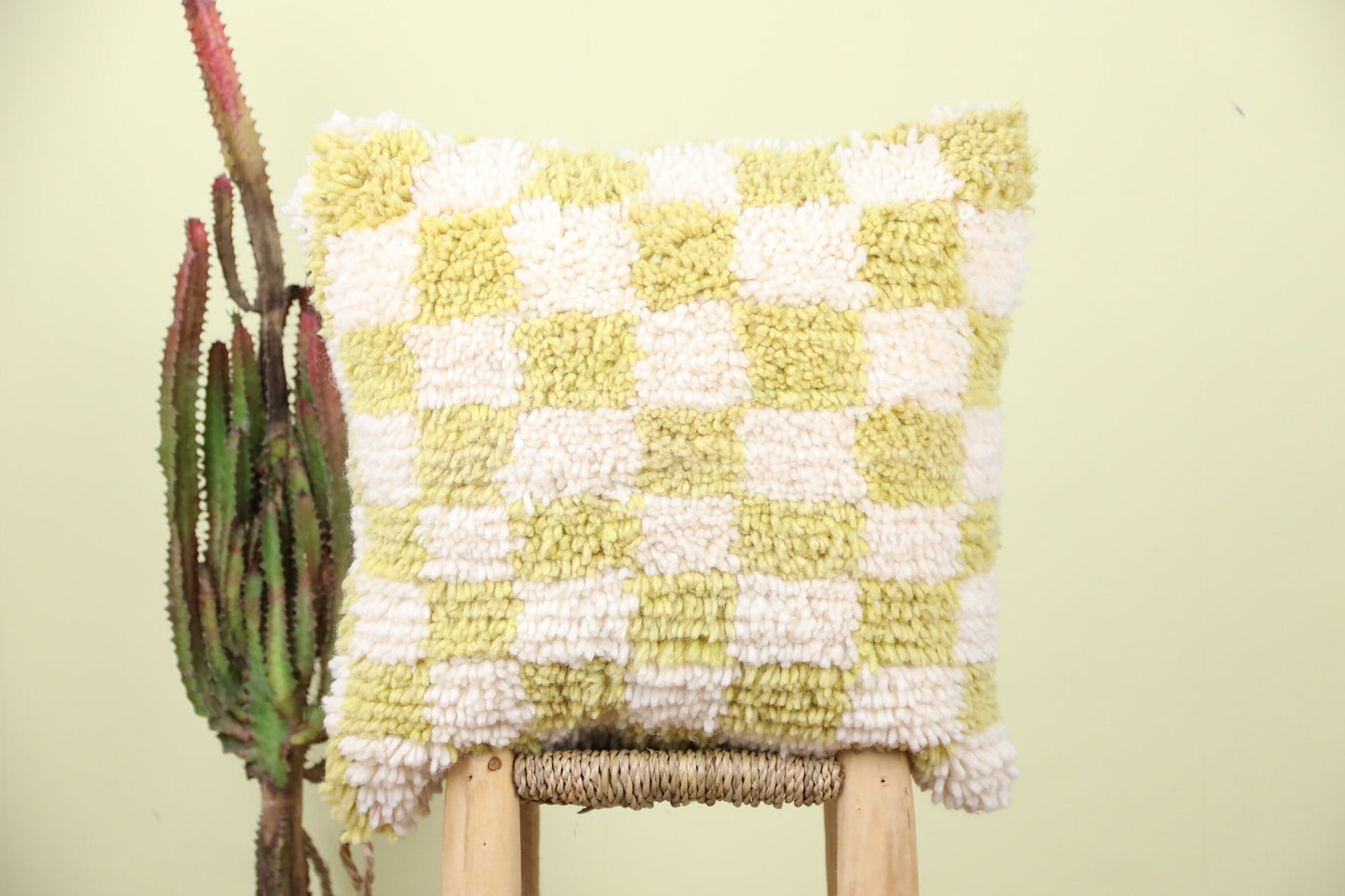 Ilan Checkered Pillow - Wavlynn