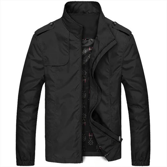 Men's lightweight summer jacket stand-up collar full zip versatile casual semi-formal slim fit