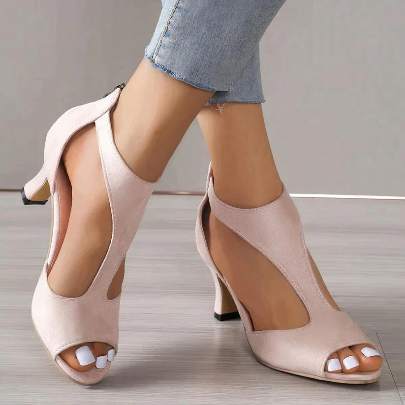 Women's open-toe sandals with cushioned comfort support sole, slip-resistant base, casual summer style