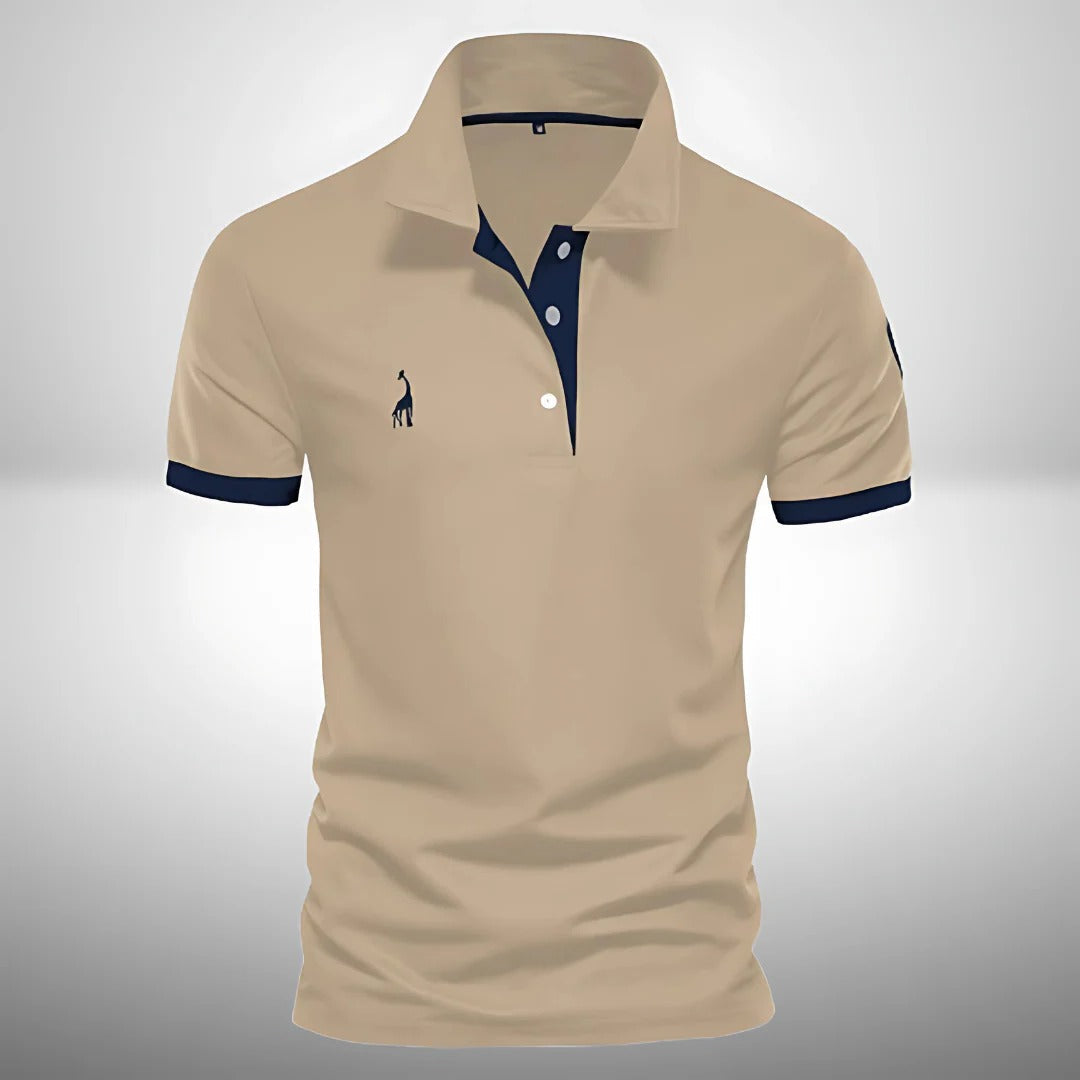 Men's classic polo shirt structured collar regular fit versatile casual everyday style